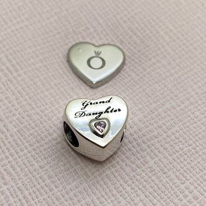 PANDORA Granddaughter's Love Charm, Pink CZ
